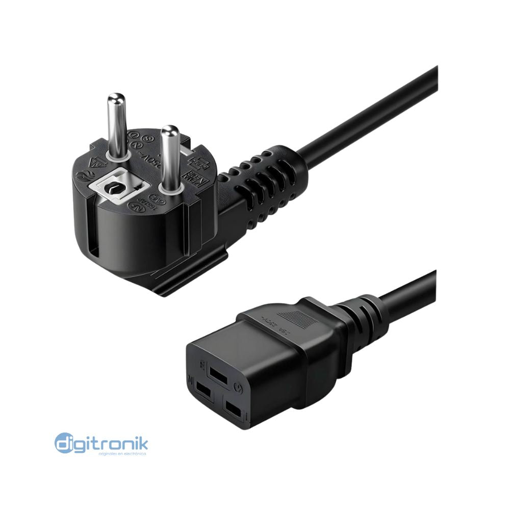 CABLE PODER SCHUKO A C19 14 AWG 1.80MTS NETCOM PE-PW0087