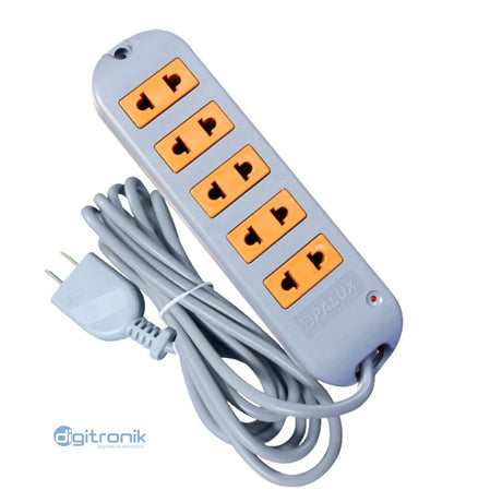 EXTENSOR VULCANIZADO OPALUX 5 TOMAS UNIVERSAL OP-830-8M