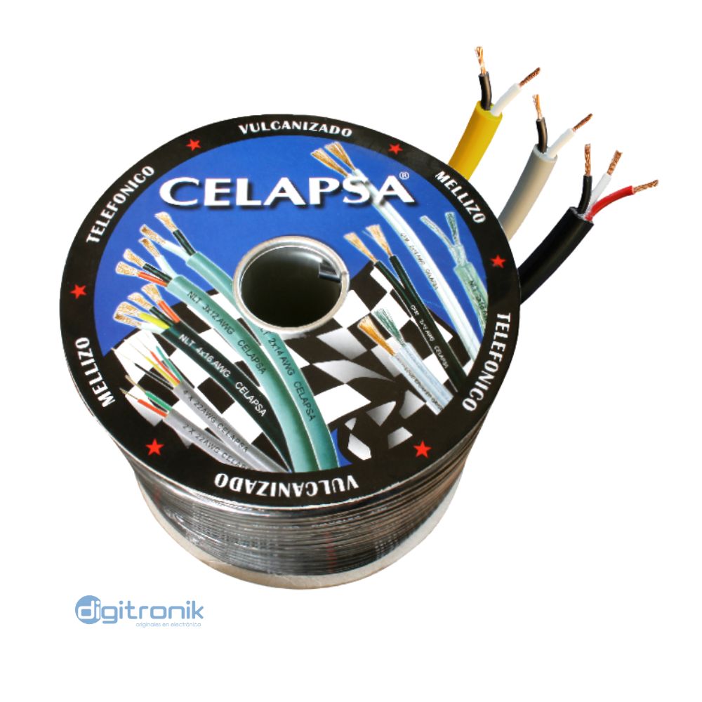 CABLE VULCANIZADO BIPOLAR 20AWG NEGRO CELAPSA 2X20VN-F