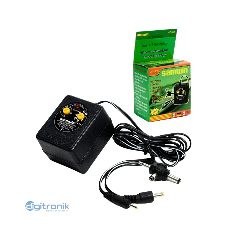 ADAPTADOR 220V A 1.5V-12VDC 500MA SANWIN AT-500