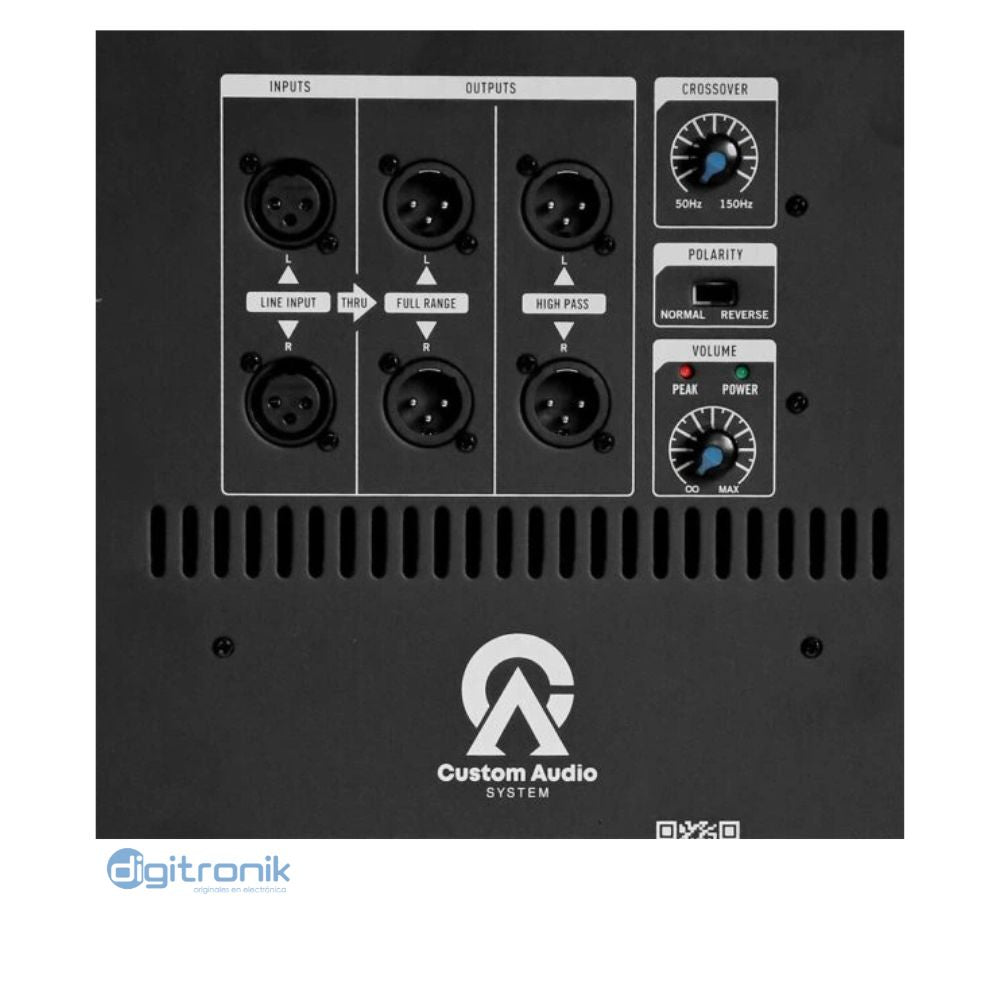 PARLANTE SUBWOOFER 18” CUSTOM AUDIO SYSTEM TK18SUB