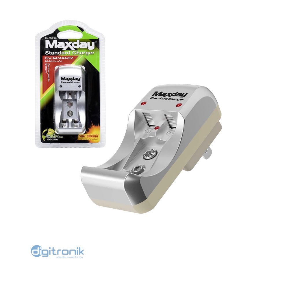 CARGADOR (AA/AAA/9V) BLISTER 812B ALUNINUM ZZ-MD-812B