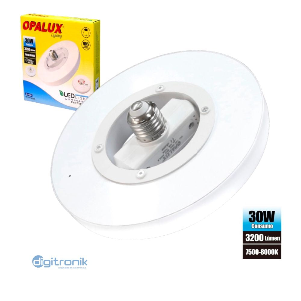 LUMINARIA SOCKET GIRATORIO 30W 7500K OPALUX OP-STF75-30W