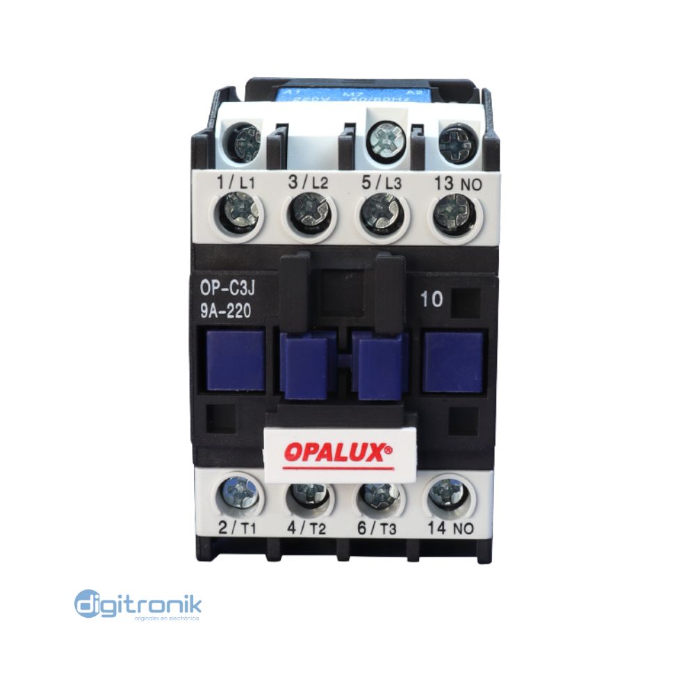 CONTACTOR 220VAC 9A 3 POLOS OPALUX OP-C3J9A-220