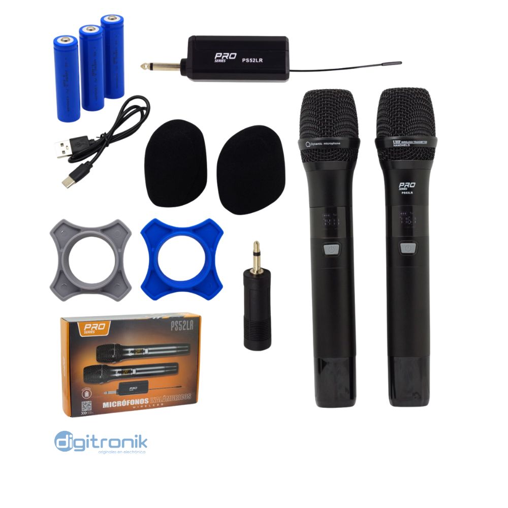 MICROFONO INALAMBRICO RECARGABLE PRO SERIES UHF PS52LR