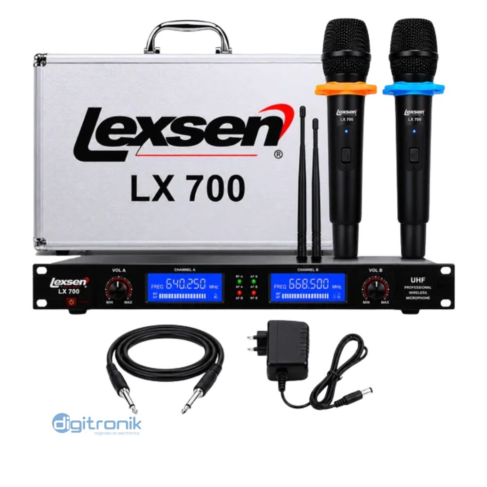 MICROFONO INALAMBRICO DOBLE RACKEABLE LEXSEN LX700
