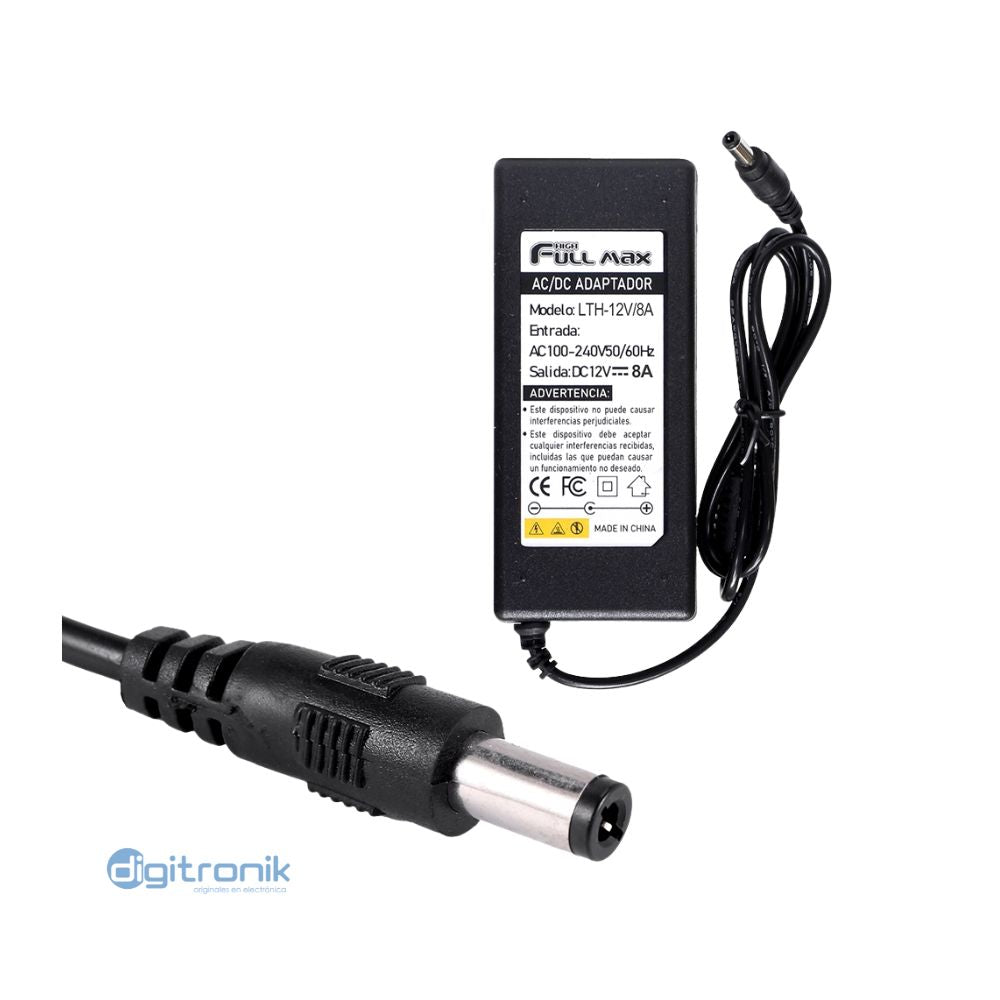 FUENTE 12V 8A FULL MAX 5.5MMX 2.1MM ZZ-LTH-12V8A(HFM)