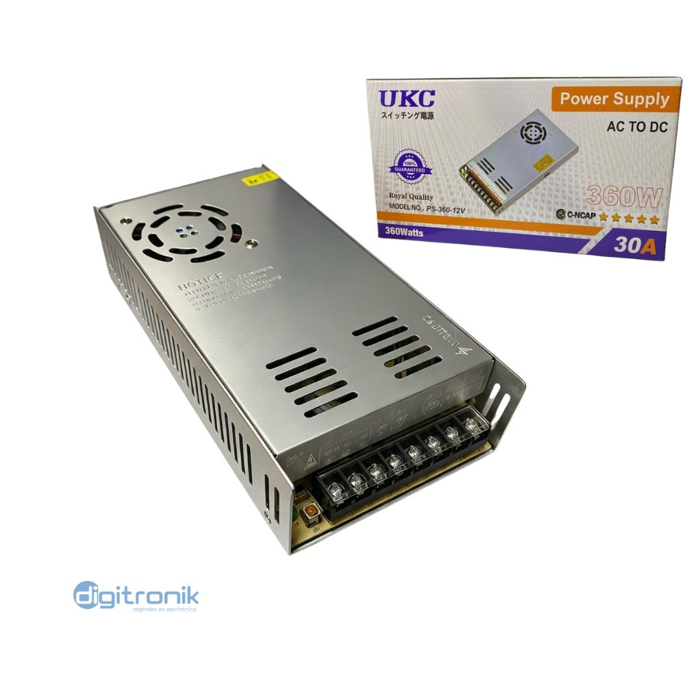 FUENTE DE ALIMENTACION 360W 12V 30A ZZ-S-360-12