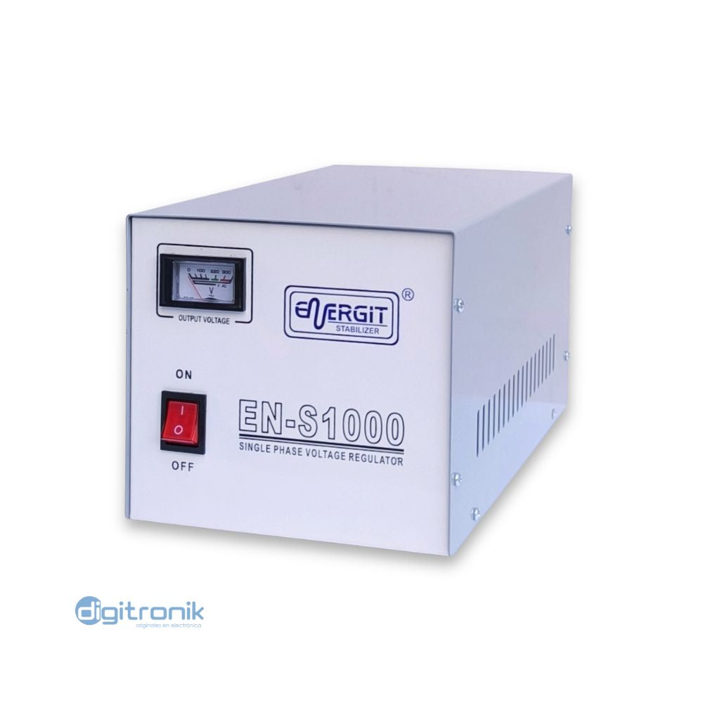 ESTABILIZADOR SOLIDO 1000W ENERGIT EN-DS1000 IN:180V-260V OUT:220V +-3% DIGITAL