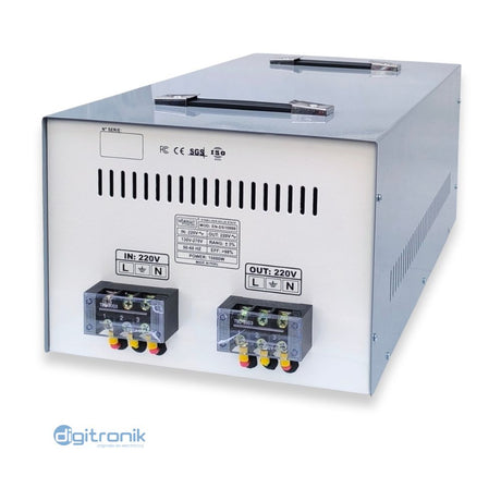 ESTABILIZADOR SOLIDO IN:140V-260V AC OUT:220VAC +/- 3% -10000W-DIGITAL 10KVA  EN-DS10000