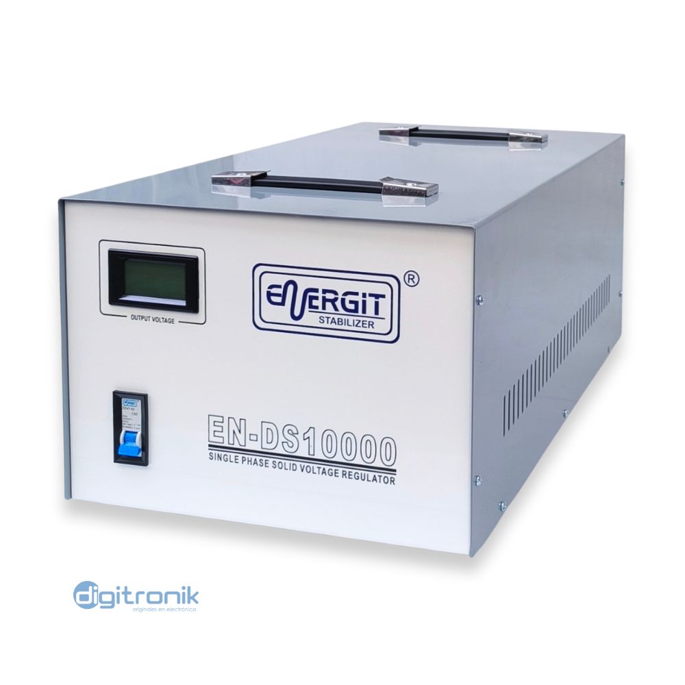 ESTABILIZADOR SOLIDO IN:140V-260V AC OUT:220VAC +/- 3% -10000W-DIGITAL 10KVA  EN-DS10000