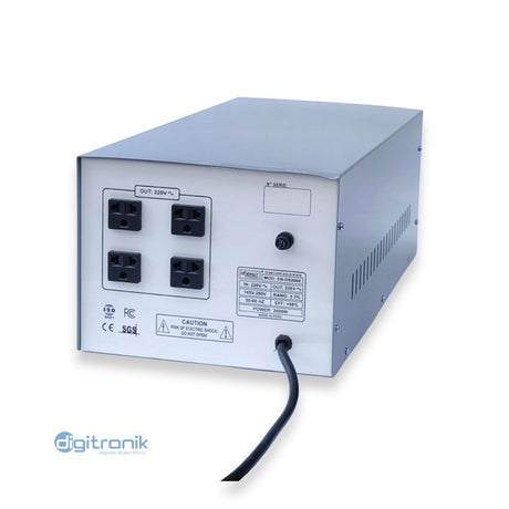 ESTABILIZADOR SOLIDO IN: 145V-260V AC OUT 220VAC +/- 3% 2000W EN-DS2000