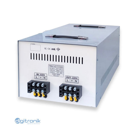ESTABILIZADOR SOLIDO IN: 140V-260V AC OUT: 220VAC +/- 3% 8000W DIGITAL EN-DS8000