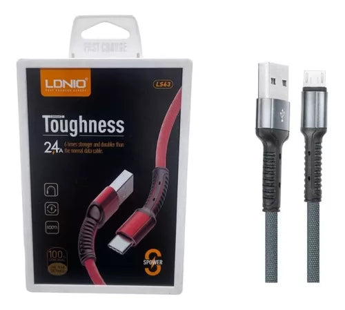 Cable LDNIO LS63 Carga Rápida 2.4a Usb A Micro V8 1m