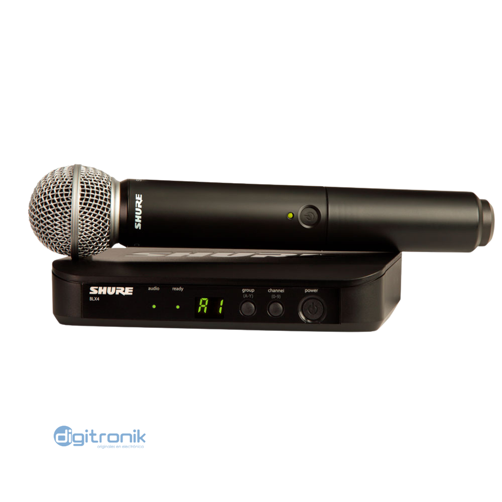 MICROFONO INALAMBRICO MANUAL PASTILLA SM58 SHURE BLX24US/SM58