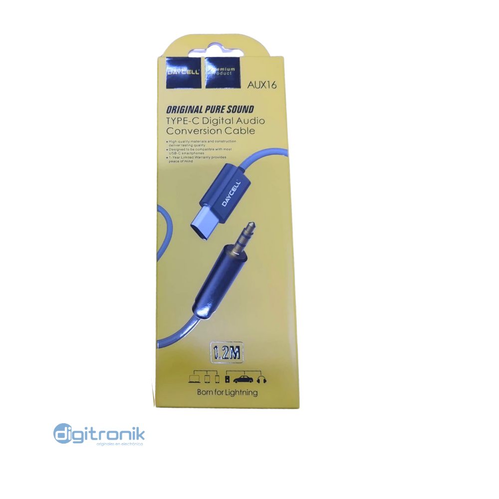 CABLE AUXILIAR TYPE-C DAYCELL AUX16