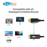 CABLE DISPLAYPORT DP TO HDMI 1.8MTS PE-DP0085 TRAUTECH