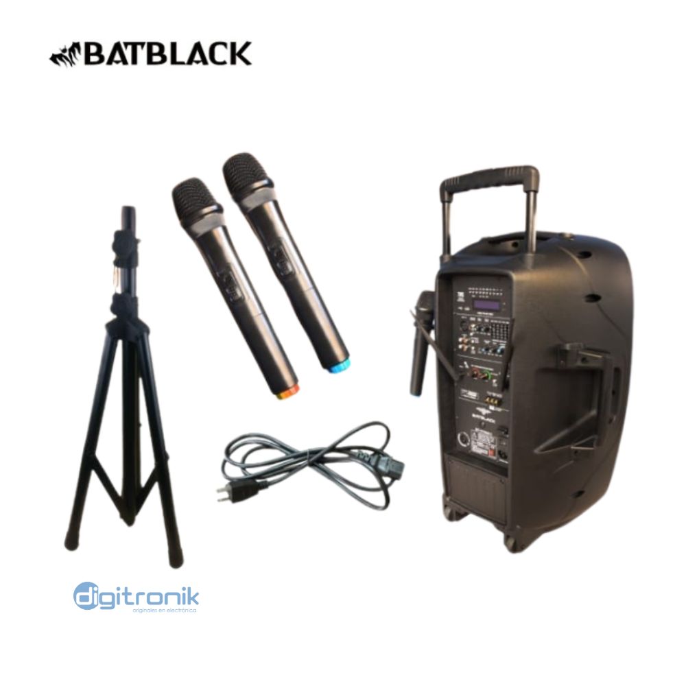 CAJA AMPLIFICADA 15" BATBLACK 5000W 220V C/BLUETOOH BT-1215A6-2