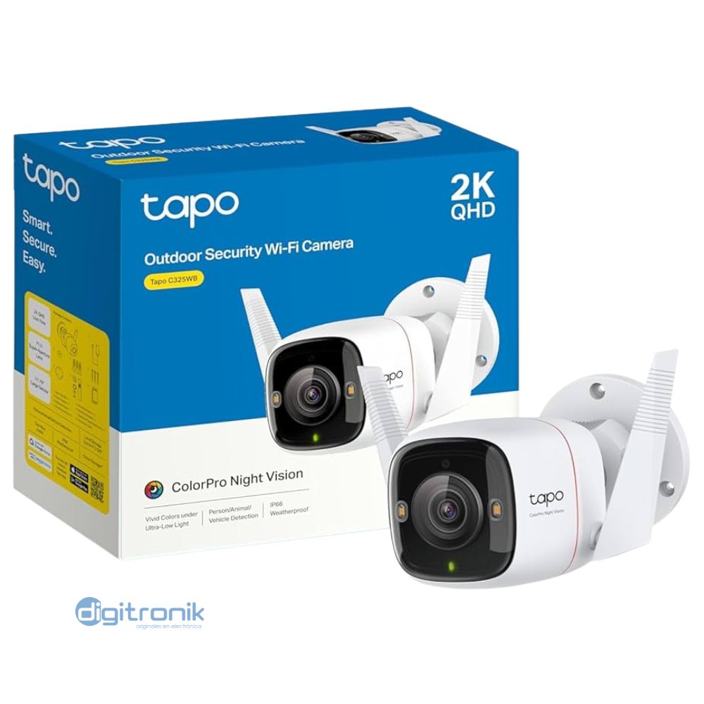 TP-LINK CÁMARA WI-FI OUTDOOR 2K QHD COLOR PRO NIGHT VISION TAPO C325WB