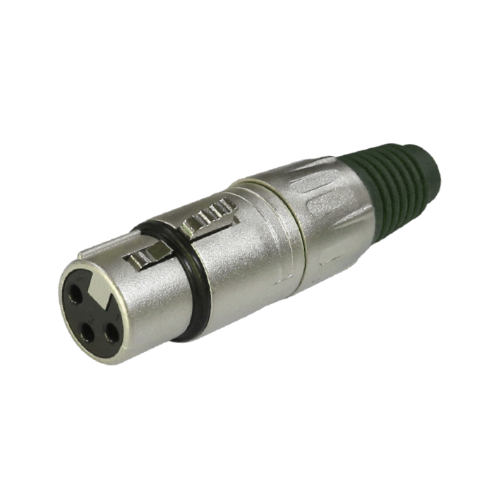CONECTOR XLR HEMBRA 3 PINES BATBLACK LA1001-NG
