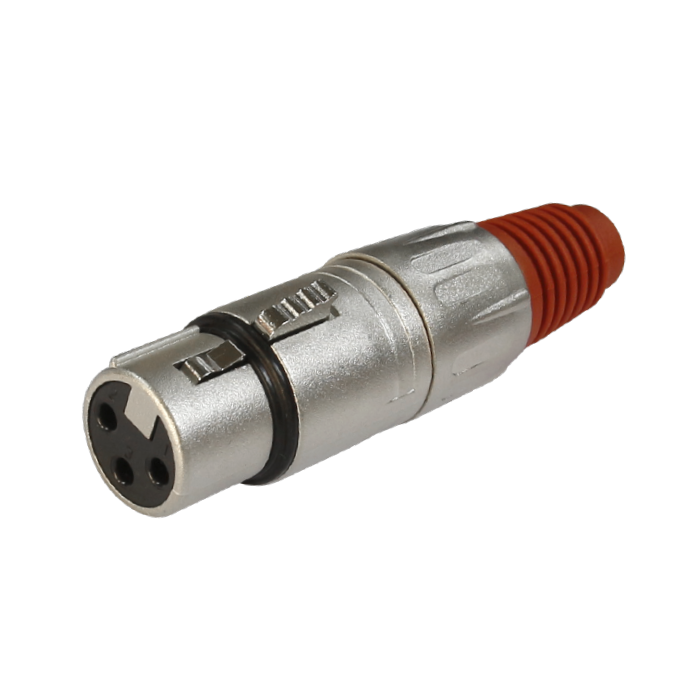 CONECTOR XLR HEMBRA 3 PINES BATBLACK LA1001-R