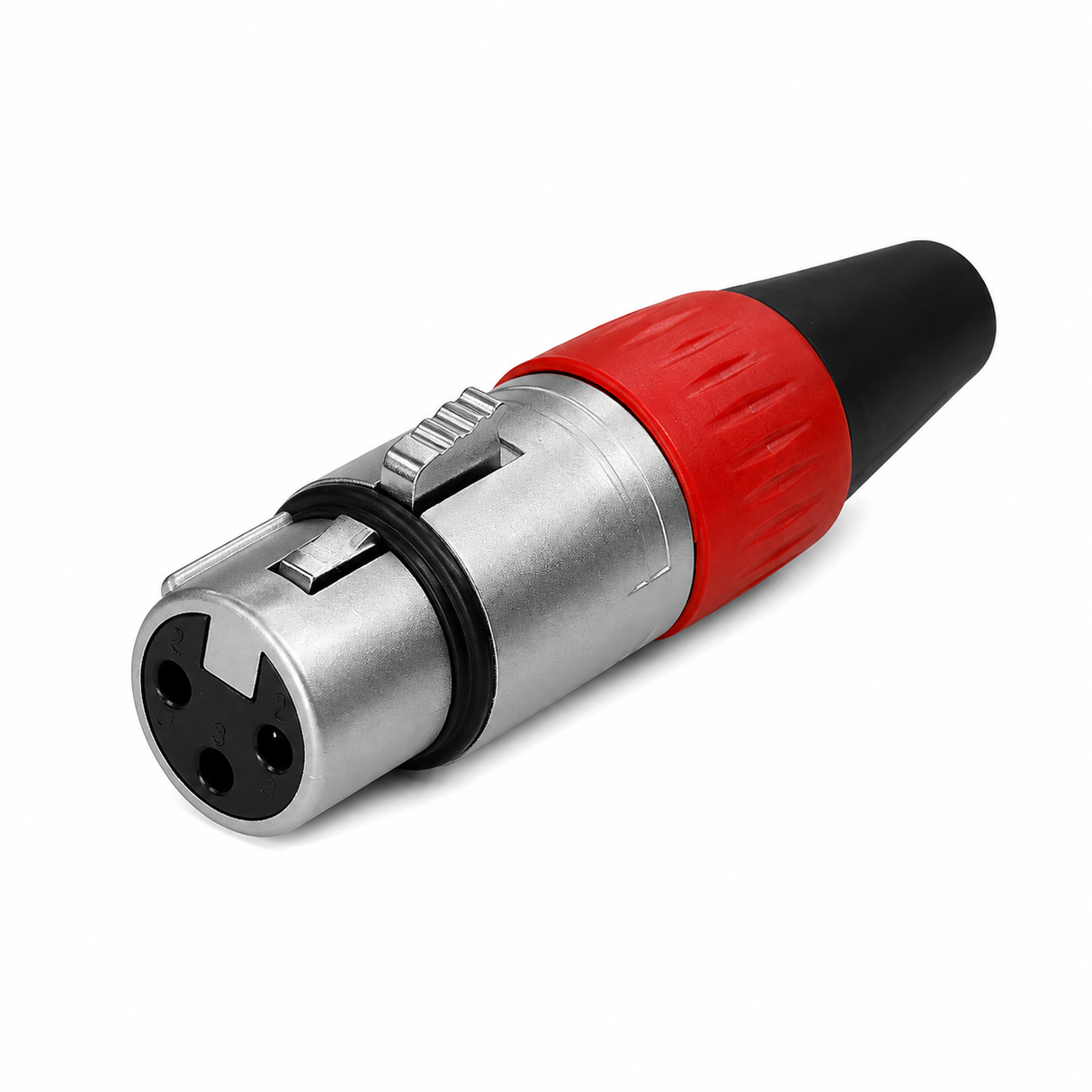 CONECTOR CANON XLR HEMBRA 3 PINES BATBLACK ROJO LA1056MF-R