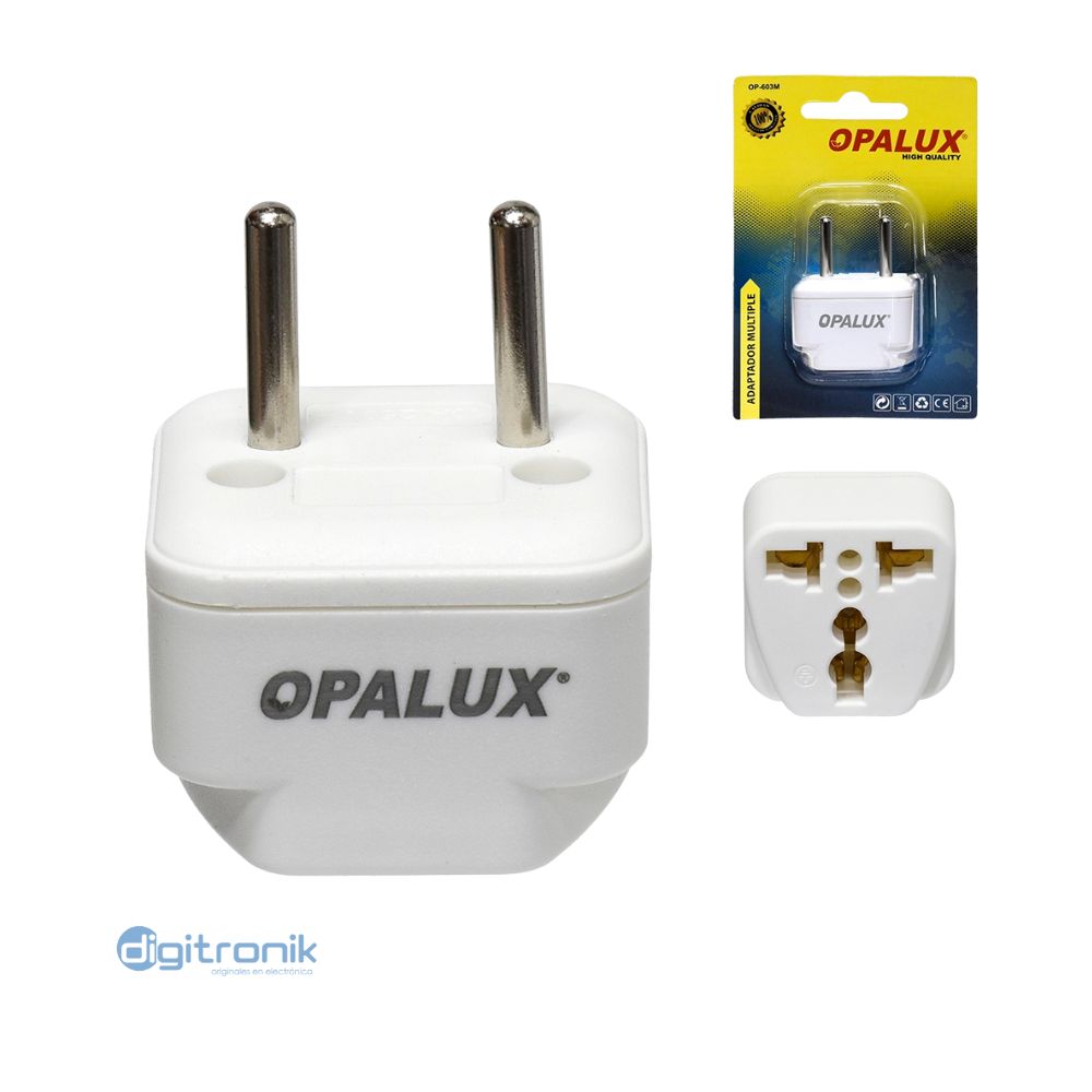 ADAPTADOR ESPIGA REDONDA A TOMA MULTIPLE OPALUX OP-603M