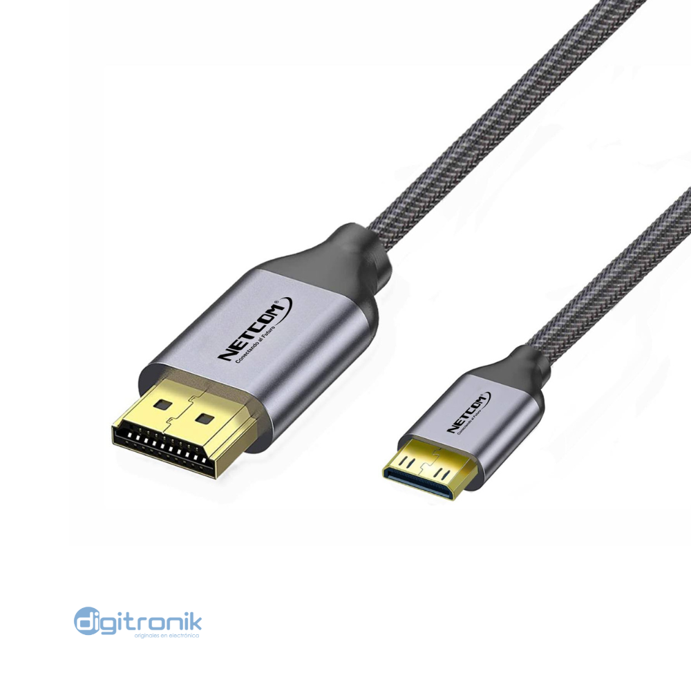 CABLE MINI HDMI A HDMI DE 1.80 MTS UHD 4K 60Hz V2.0  PE-HD0842 NETCOM