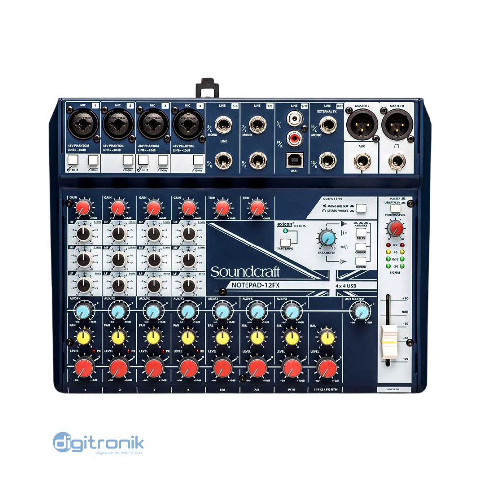 Soundcraft Notepad-12FX Mezcladora con Efectos y USB