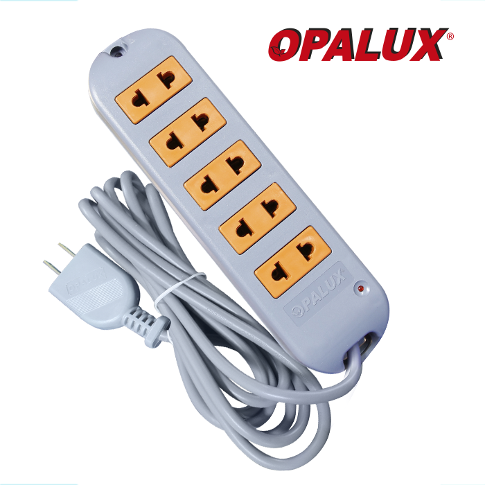 EXTENSOR VULCANIZADO "OPALUX" 5 TOMAS OP-830-10M