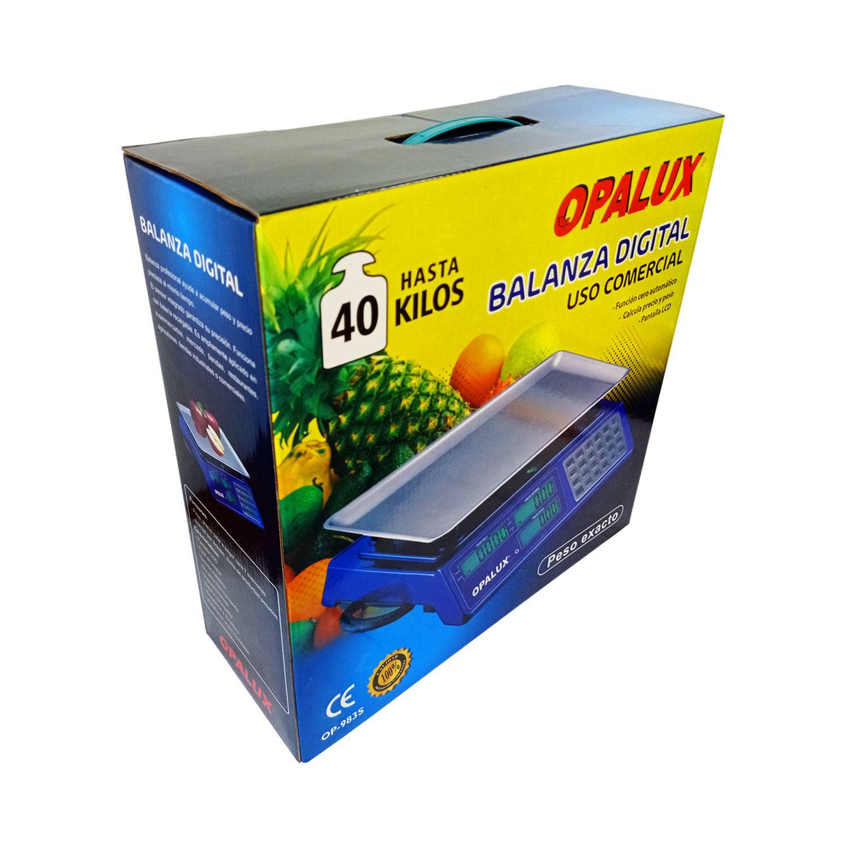 BALANZA DE MESA 40 KILOS PANTALLA LCD OPALUX OP-983S
