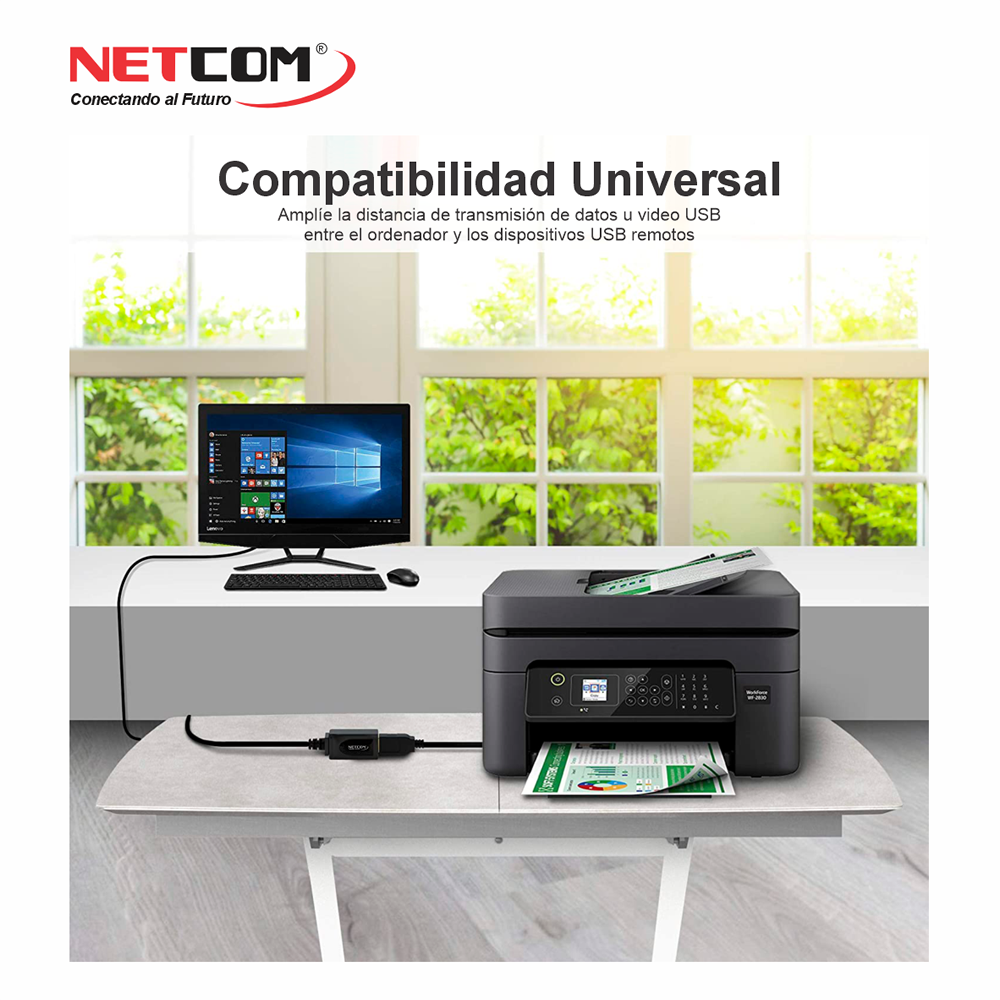 CABLE EXTENSIÓN USB 2.0 ACTIVO DE 30M NETCOM PE-UA0330