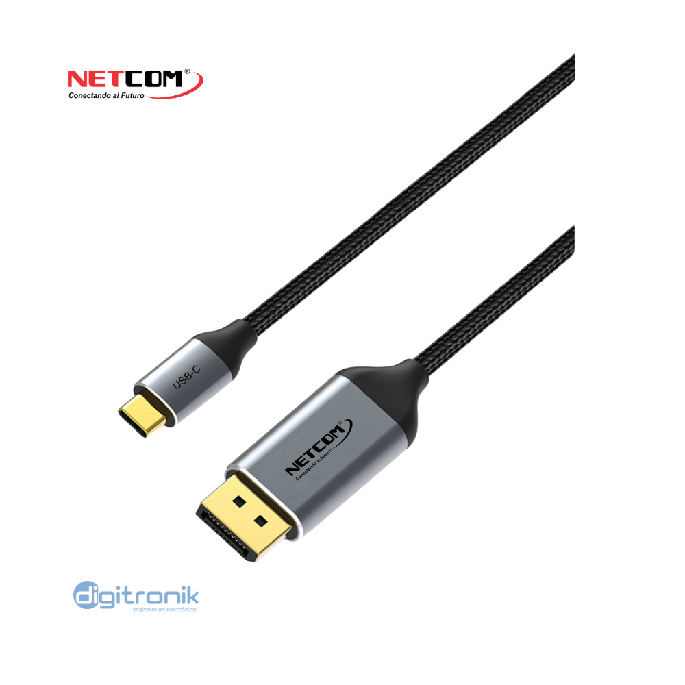 Cable Adaptador USB-C a DisplayPort 8K de 1.80 Metros PE-VA0377 NETCOM