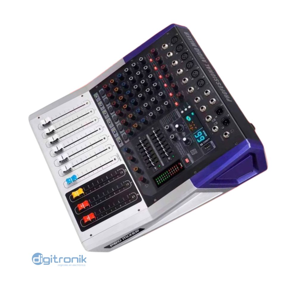 CONSOLA 6CH AMPLIFICADA 400W MACKENZIE MIX POWER 6 G2