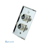 PLACA FACE PLACA DE METAL 2 XLR HEMBRA NETCOM PE-XLR102