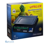 BALANZA DIGITAL RECARGABLE 40KG OPALUX OP-208C-BK