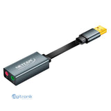 ADAPTADOR DE AUDIO USB A 2 JACK 3.5MM 10CM NETCOM PE-SC0035