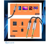 CABLE DE AUDIO 1 PLUG 3.5MM A 2 PLUG 6.3MM NETCOM PE-RS0502