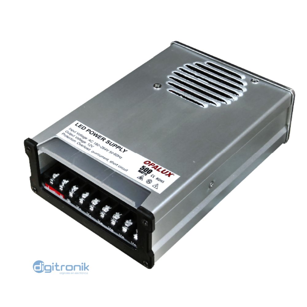 FUENTE DE PODER 500W 40A OPALUX OP-F12V40A-500W