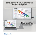 EXTENDER HDMI INALAMBRICO DE 100MTS 1080P NETCOM PE-EXI100