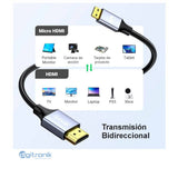 CABLE HDMI A MINI HDMI V2.0 10MTS NETCOM PE-HD0844