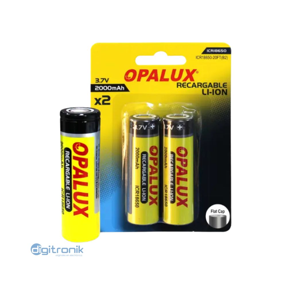 BATERIA RECARGABLE 18650 OPALUX ICR18650-20FT(B2)