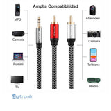 CABLE 2 RCA A 1 PLUG 3.5MM 5MTS NETCOM PE-RS0125