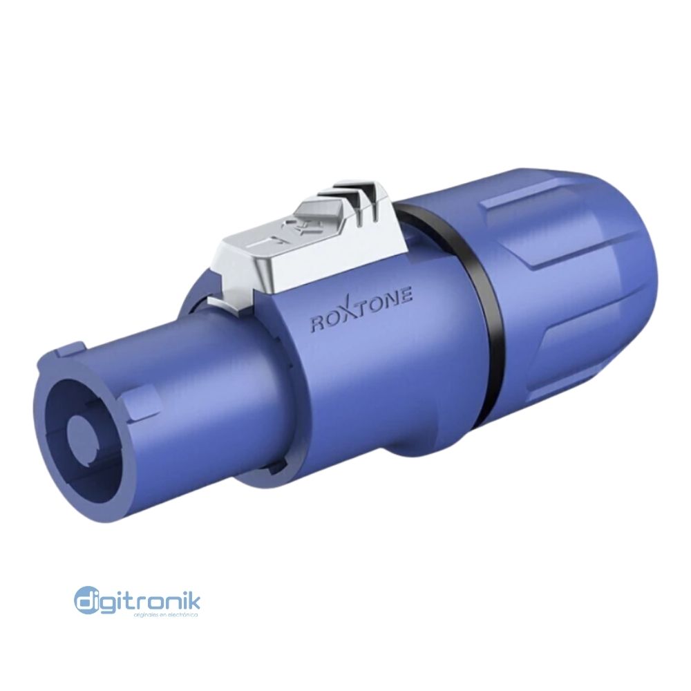 CONECTOR POWERCON PLUG ENTRADA AEREO 3 POLOS ANILLOS NEGRO RAC3FCI