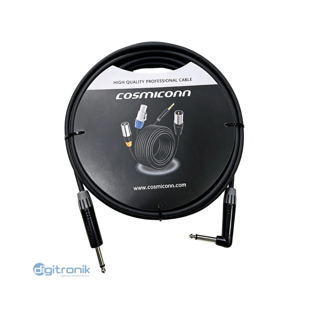 CGT01-PM-PMR-10-B11 CABLE DE INSTRUMENTO PLUG MONO ( L) 10M NEGRO COSMICONN