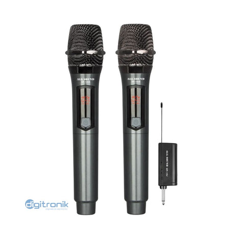 MICROFONO INALAMBRICO DOBLE DE MANO VHF ALL RECARGABLE WP-15VB