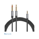 CABLE DE AUDIO 1 PLUG 3.5MM A 2 PLUG 6.3MM NETCOM PE-RS0503