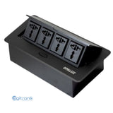 TOMA CORRIENTE PARA MUEBLE OPALUX 4 TOMAS MULTIPLES OP-UTS4BK