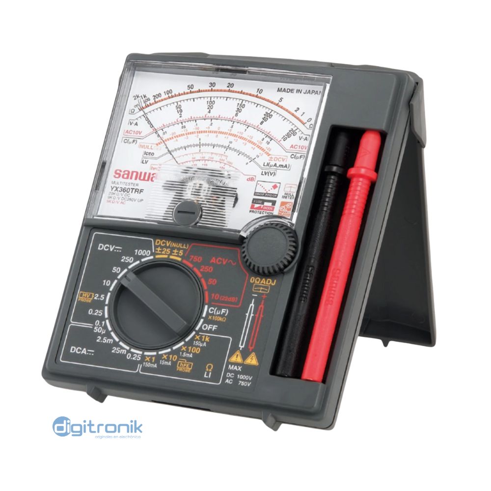 MULTITESTER ANALOGICO C/TAPA SANWA AC 750V YX-360TRF