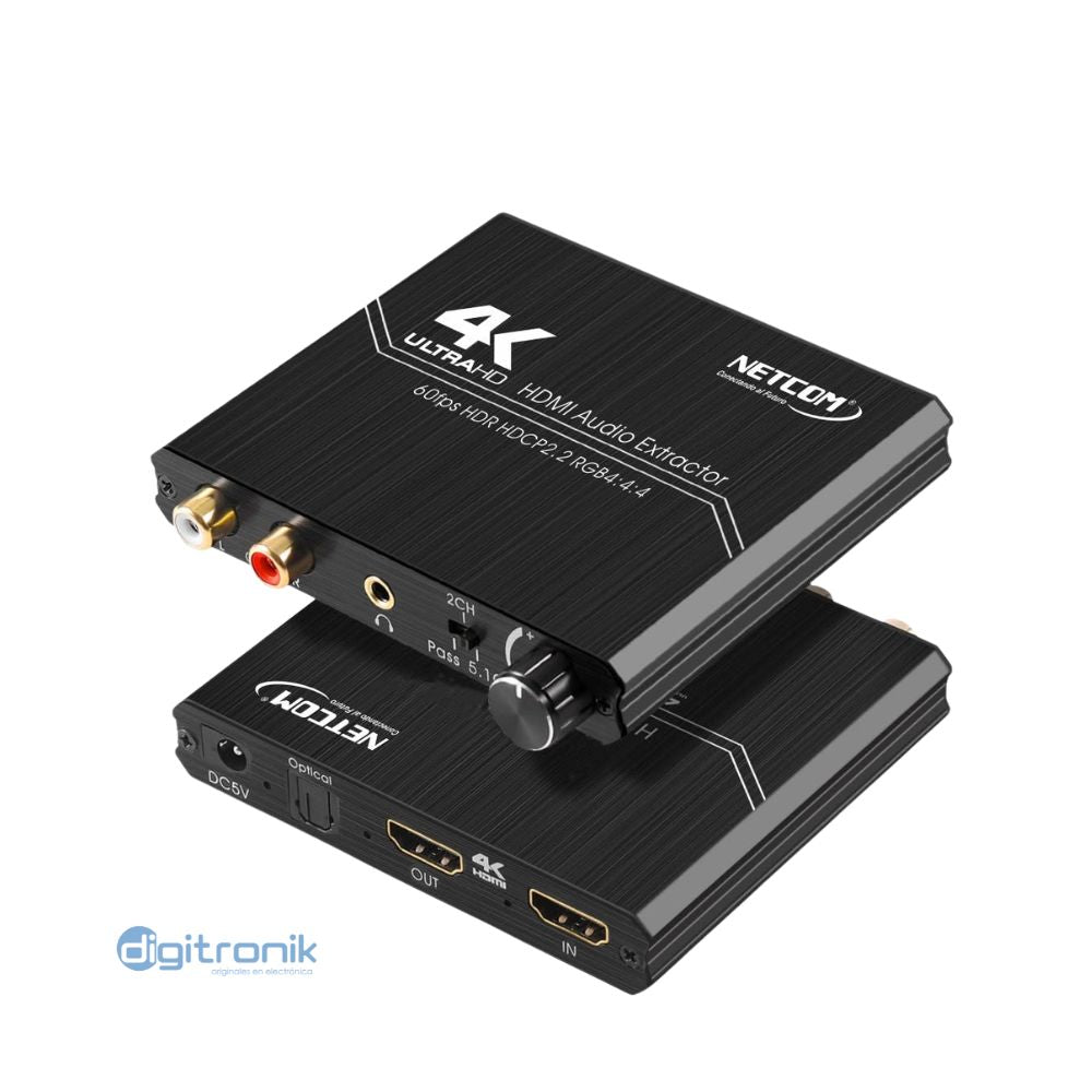 EXTRACTOR DE AUDIO HDMI 4K NETCOM PE-EL0321